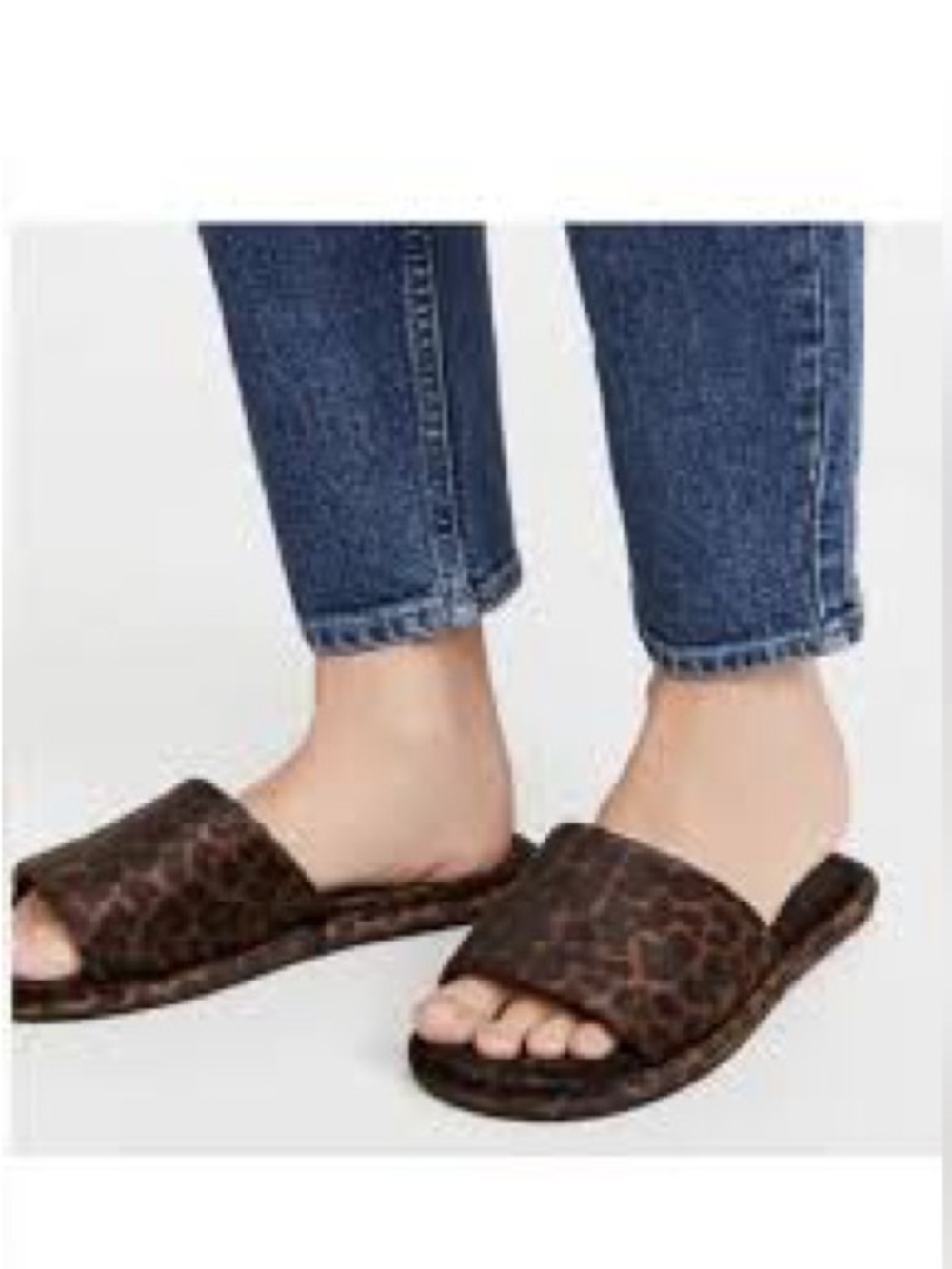Veronica Beard Gillian Leopard Print Slide Sandals NWOT